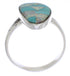 Authentic Sterling Silver Opal Turquoise Inlay Ring Size 8-3/4 WX41620